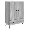 vidaXL Sideboard Gr&aring; sonoma-eg 66 x 34,5 x 95 cm Konstrueret tr&aelig;