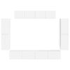 vidaXL TV-skab 8 pcs H&oslash;j gloss hvid