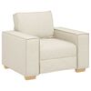vidaXL Sofa 3 pcs Brun Linned-blandet stof