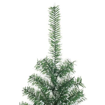 vidaXL kunstigt juletræ med sne 210 cm grøn