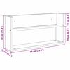 vidaXL Magasin Rack 2 pcs R&oslash;get eg 60 x 12 x 30 cm Konstrueret tr&aelig;