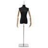 vidaXL Justerbar mannequin 156-226 cm med fod Kvinde PP Sort