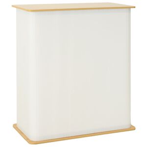 vidaXL Messebord Lys brun og hvid 80 x 40 x 93 cm