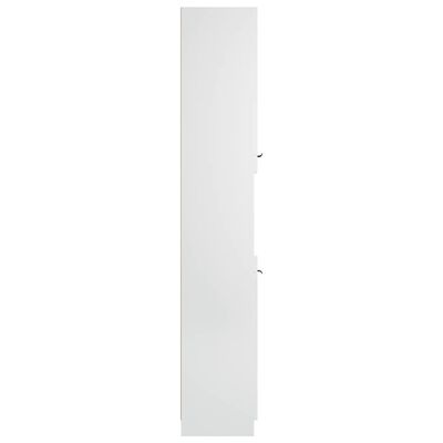 vidaXL badeværelsesskab 32x34x188,5 cm konstrueret træ hvid