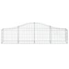 vidaXL buede gabionkurve 18 stk. 200x30x40/60 cm galvaniseret jern