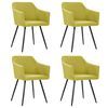 vidaXL spisebordsstole 4 stk. stof gr&oslash;n