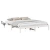 vidaXL Sengestel Hvid 200 x 200 cm Massiv fyrretr&aelig;