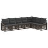 vidaXL Havesofa S&aelig;t 7 stk. Gr&aring; polyrattan