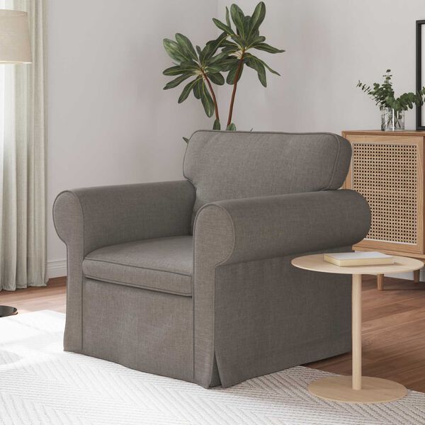 vidaXL Sofa 60cm Gr&aring;brun Metal
