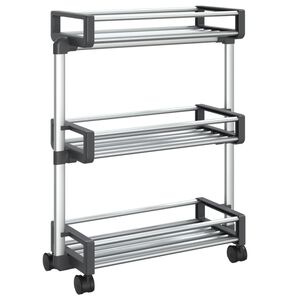 vidaXL opbevaringsvogn 59x20x75 cm aluminium