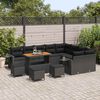 vidaXL Havesofa S&aelig;t 13 pcs Sort polyrattan