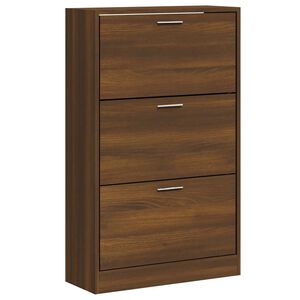 vidaXL skoskab 63x24x103 cm konstrueret tr&aelig; brun egetr&aelig;sfarve