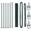 vidaXL Svejset Tr&aring;dhegn med Betonsokkel 10 x 1,2 m PVC-belagt st&aring;l