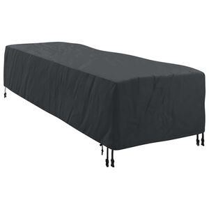 vidaXL Liggestolsbetr&aelig;k Ensfarvet Sort 74 x 210 x 40 cm Stof
