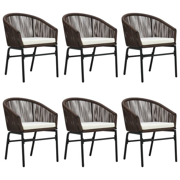 vidaXL spisebordss&aelig;t til haven 7 dele brun