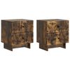 vidaXL Natskab 2 pcs R&oslash;get eg 43 x 34,5 x 47,5 cm Konstrueret tr&aelig;