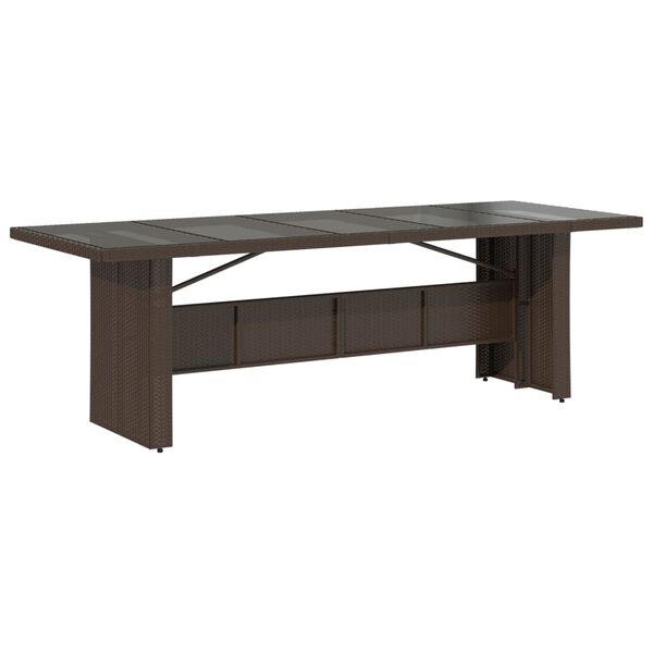 vidaXL bistros&aelig;t til haven 11 dele med hynder polyrattan brun