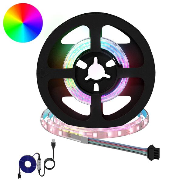 vidaXL LED Strip 2 pcs Sort og Gennemsigtig 450 mm Kobber og plastik