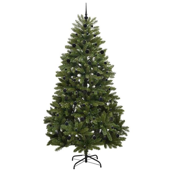 vidaXL Kunstigt juletr&aelig; med 300 LED'er Gr&oslash;n 240 cm PVC og metal
