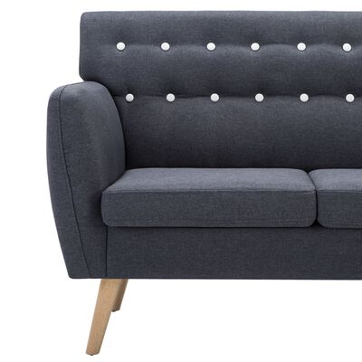 vidaXL 3-personers sofa 172x70x82 cm stofbetræk mørkegrå