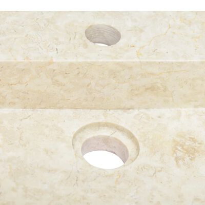 vidaXL håndvask 58x39x10 cm marmor cremefarvet