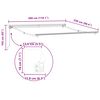 vidaXL Markiseramme Anthracit og hvid 300 x 250 cm