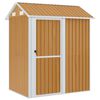 vidaXL haveskur 192x152,5x237 cm galvaniseret st&aring;l lysebrun