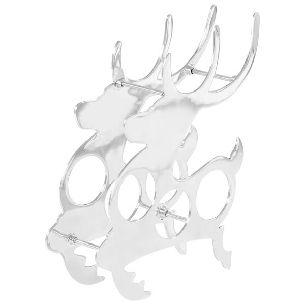 vidaXL vinreol massiv aluminium 33 x 14 x 54 cm s&oslash;lvfarvet