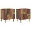 vidaXL Natskab 2 stk. Gammelt tr&aelig; 43 x 34,5 x 48 cm Konstrueret tr&aelig;