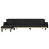 vidaXL L-formet sovesofa 271x140x70 cm velour sort
