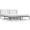 vidaXL sengeramme med sengegavl 180x200 cm metal sort