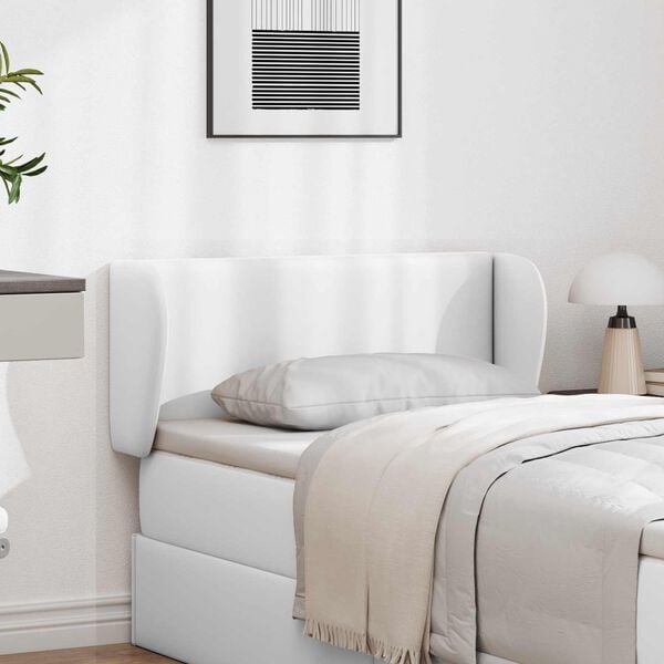 vidaXL Hovedg&aelig;rde&oslash;re Ren Hvid 40 x 23 x 6 cm Skum og konstrueret tr&aelig;