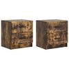 vidaXL Natskab 2 stk. R&oslash;get eg 43 x 34,5 x 44,5 cm Konstrueret tr&aelig;