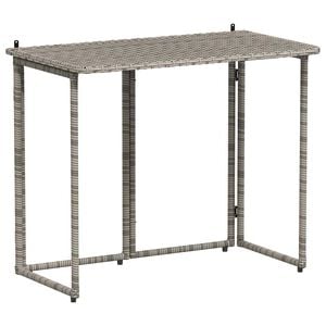 vidaXL foldbart havebord 90x51x75 cm polyrattan gr&aring;