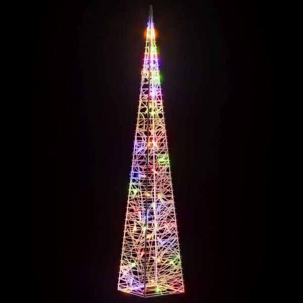 vidaXL dekorativ LED-lyskegle 90 cm akryl flerfarvet