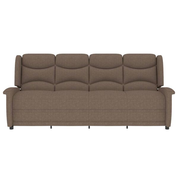 vidaXL 4-personers massagestol stof gråbrun