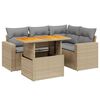 vidaXL sofas&aelig;t til haven 5 dele med hynder polyrattan beige