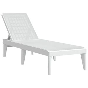 vidaXL liggestol 186x60x29 cm PP hvid