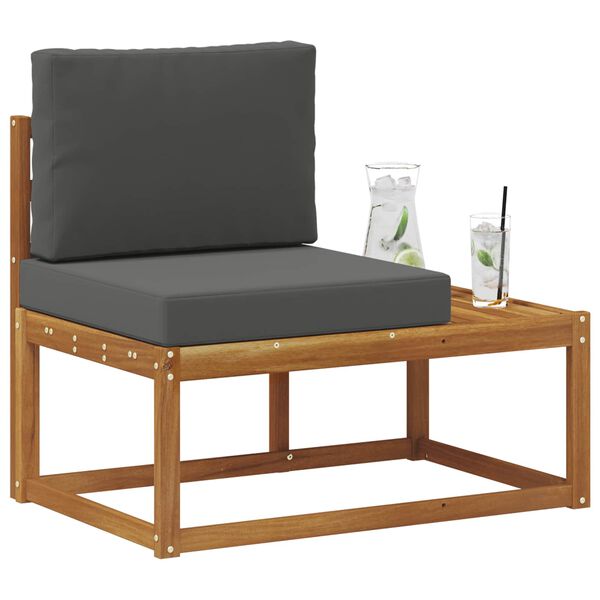 vidaXL Udend&oslash;rs Modulsofa Naturlig og Antracit 91 x 63 x 73 cm