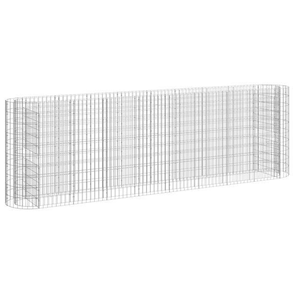vidaXL gabion-højbed 330x50x100 cm galvaniseret jern