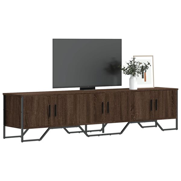 vidaXL tv-bord 180x34x41 cm konstrueret træ brun egetræsfarve