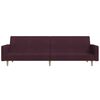 vidaXL 2-personers sovesofa med fodskammel stof lilla