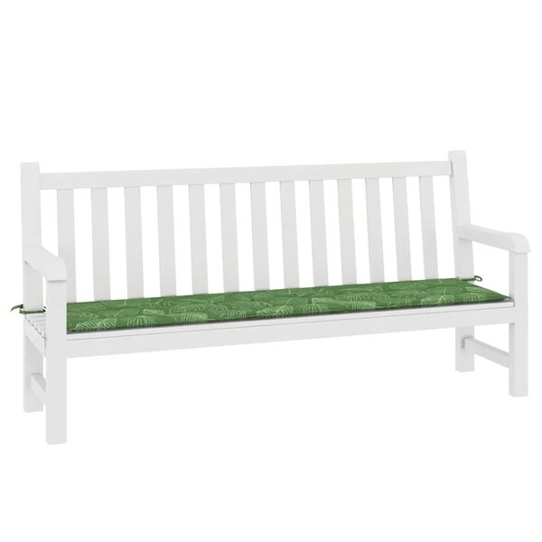 vidaXL hynde til havebænk 200x50x4 cm stof bladmønster