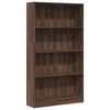 vidaXL bogreol 80x24x143 cm konstrueret tr&aelig; brun egetr&aelig;sfarve