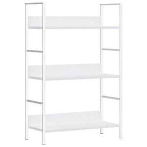 vidaXL bogreol med 3 hylder 60x27,6x90,5 cm konstrueret tr&aelig; hvid