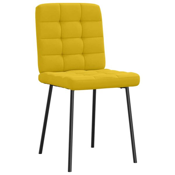 vidaXL spisebordsstole 4 stk. fl&oslash;jl gul