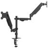 vidaXL dobbelt sk&aelig;rmholder maks. 27" sk&aelig;rm gasfjeder 20 kg