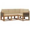 vidaXL Udend&oslash;rs sofagruppe 4 stk. Naturlig og Beige Polyester