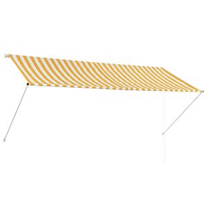 vidaXL foldemarkise 300x150 cm gul og hvid