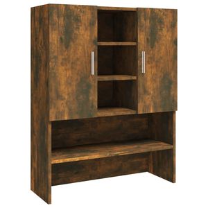 vidaXL vaskemaskineskab 70,5x25,5x90 cm r&oslash;get egetr&aelig;sfarve